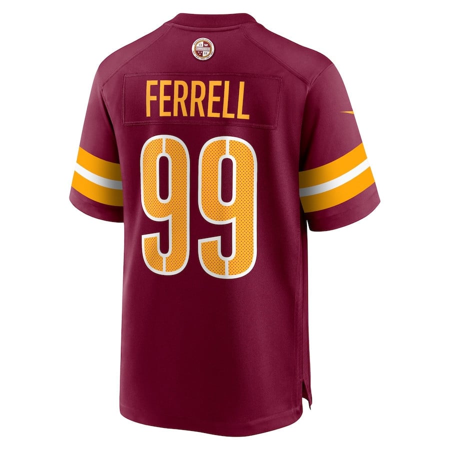 Clelin Ferrell #99 Washington Commanders Super Bowl LIX Game Jersey - Men's | Burgundy - Image 3