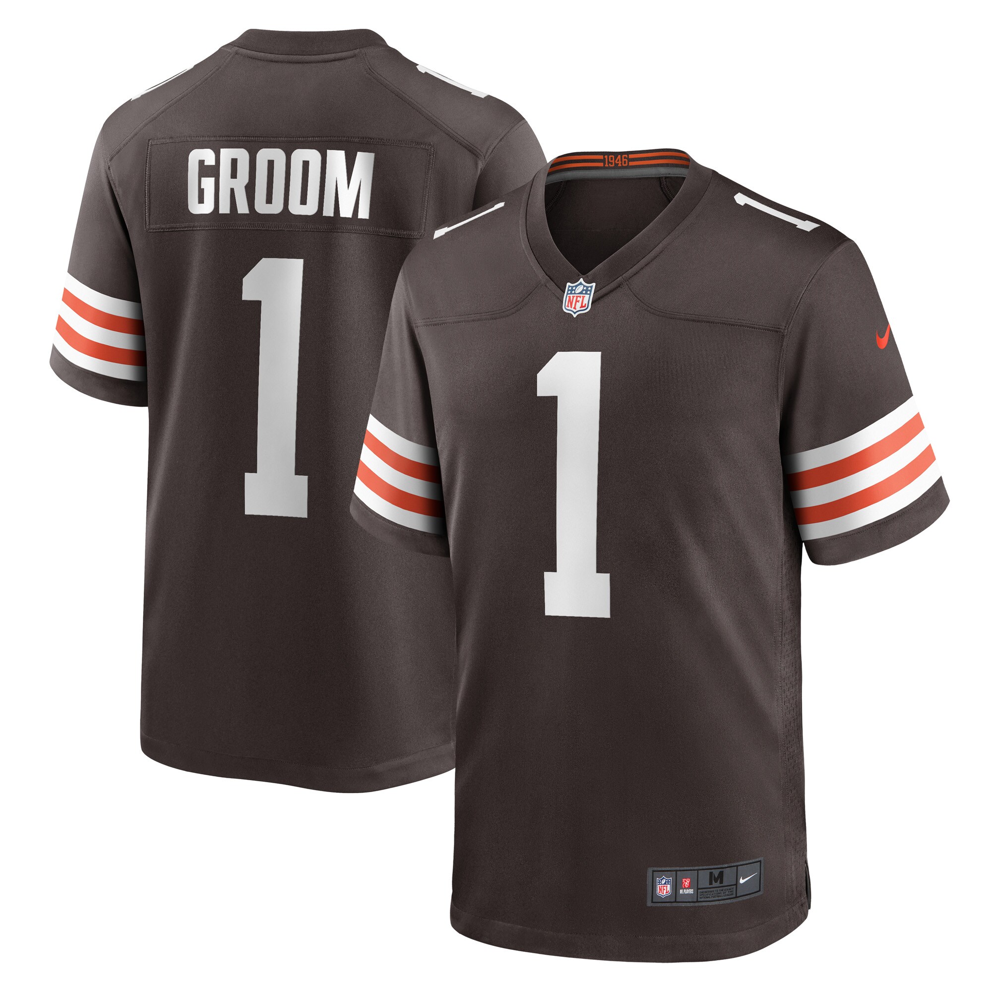 Cleveland Browns Number #1 Cleveland Browns Game Jersey - Men's