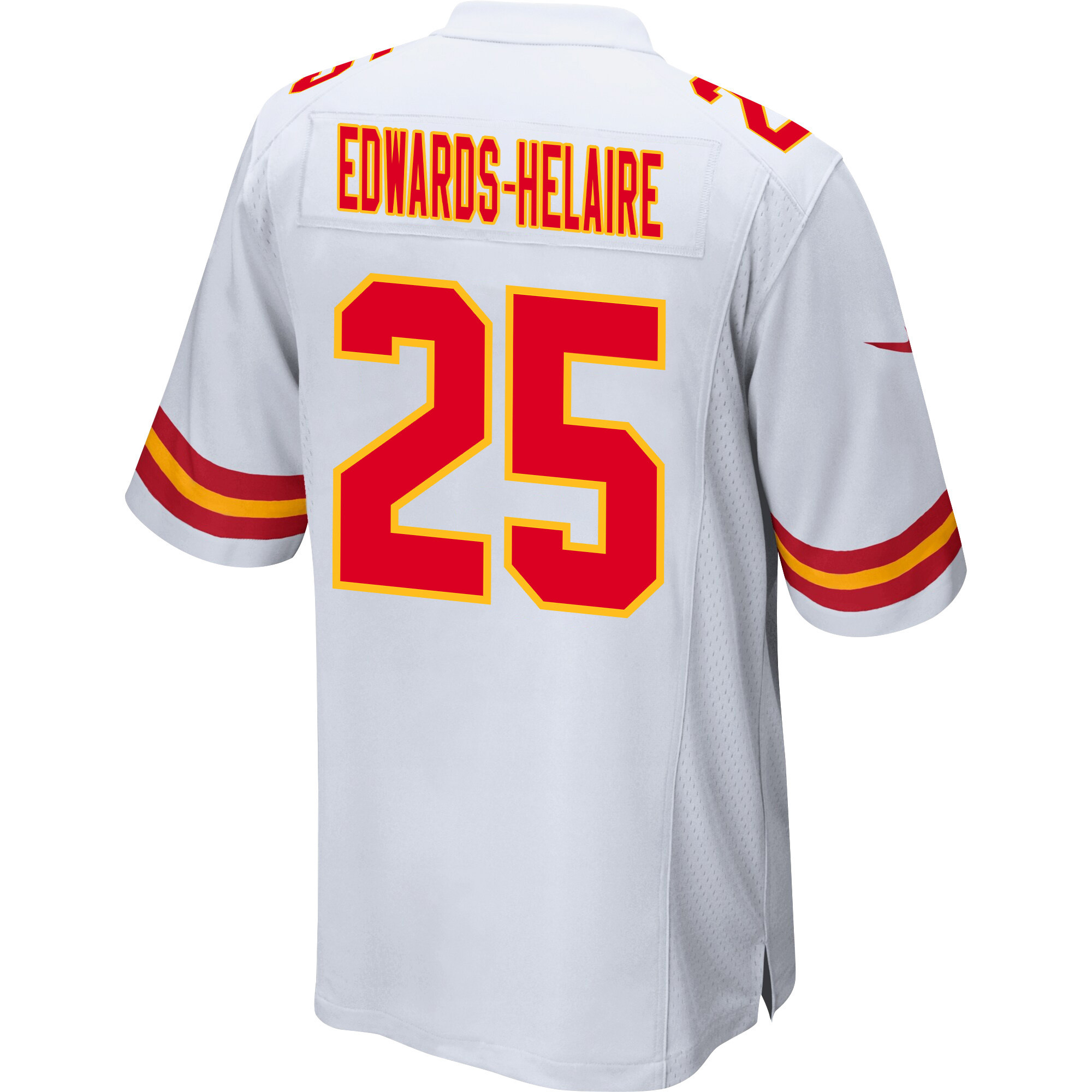 Clyde Edwards-Helaire #25 Kansas City Chiefs Game Jersey - Men's | White - Image 3