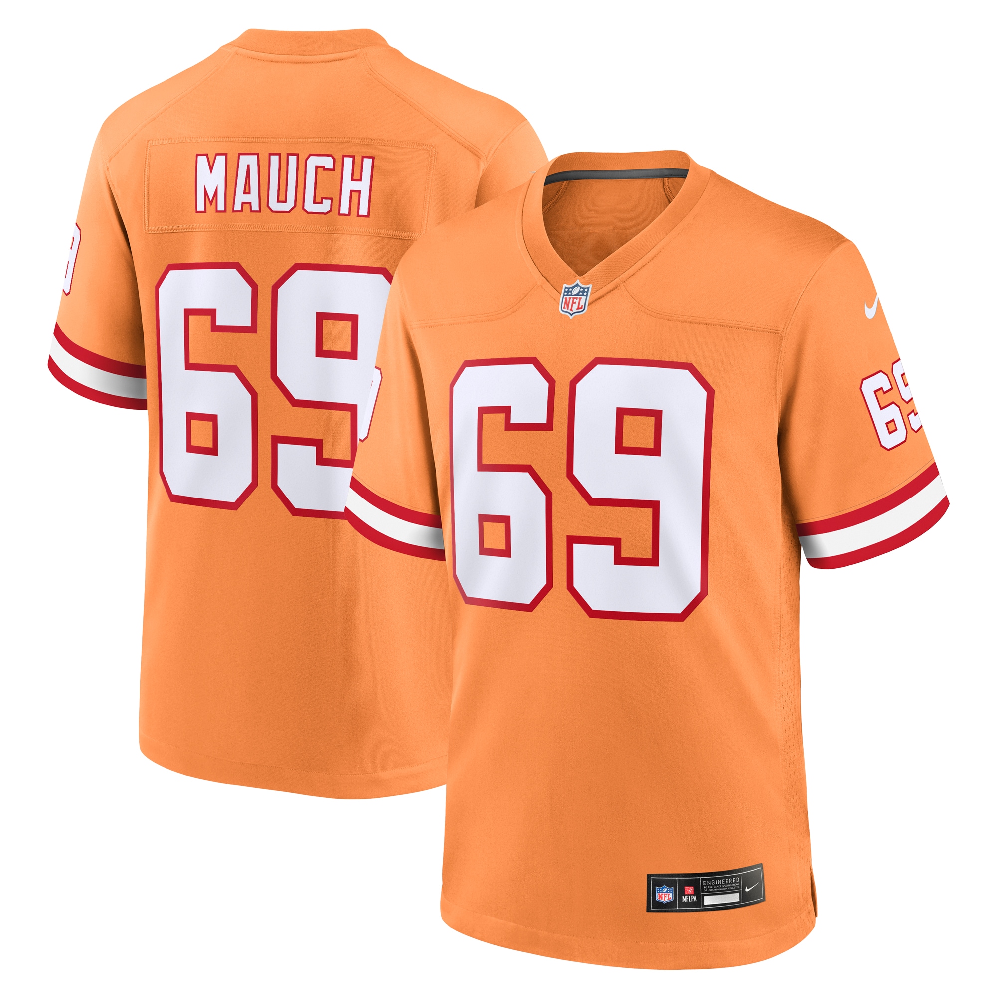 Cody Mauch Tampa Bay Buccaneers Throwback Game Jersey - Men's