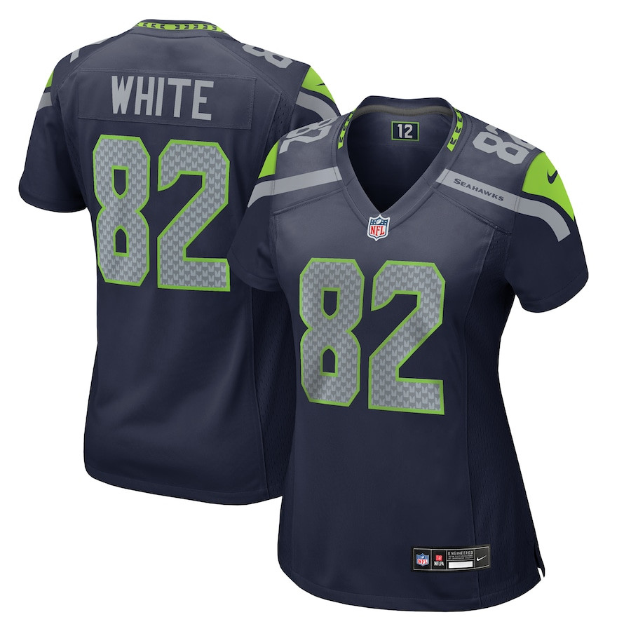 Cody White #82 Seattle Seahawks Game Jersey - Women's | College Navy