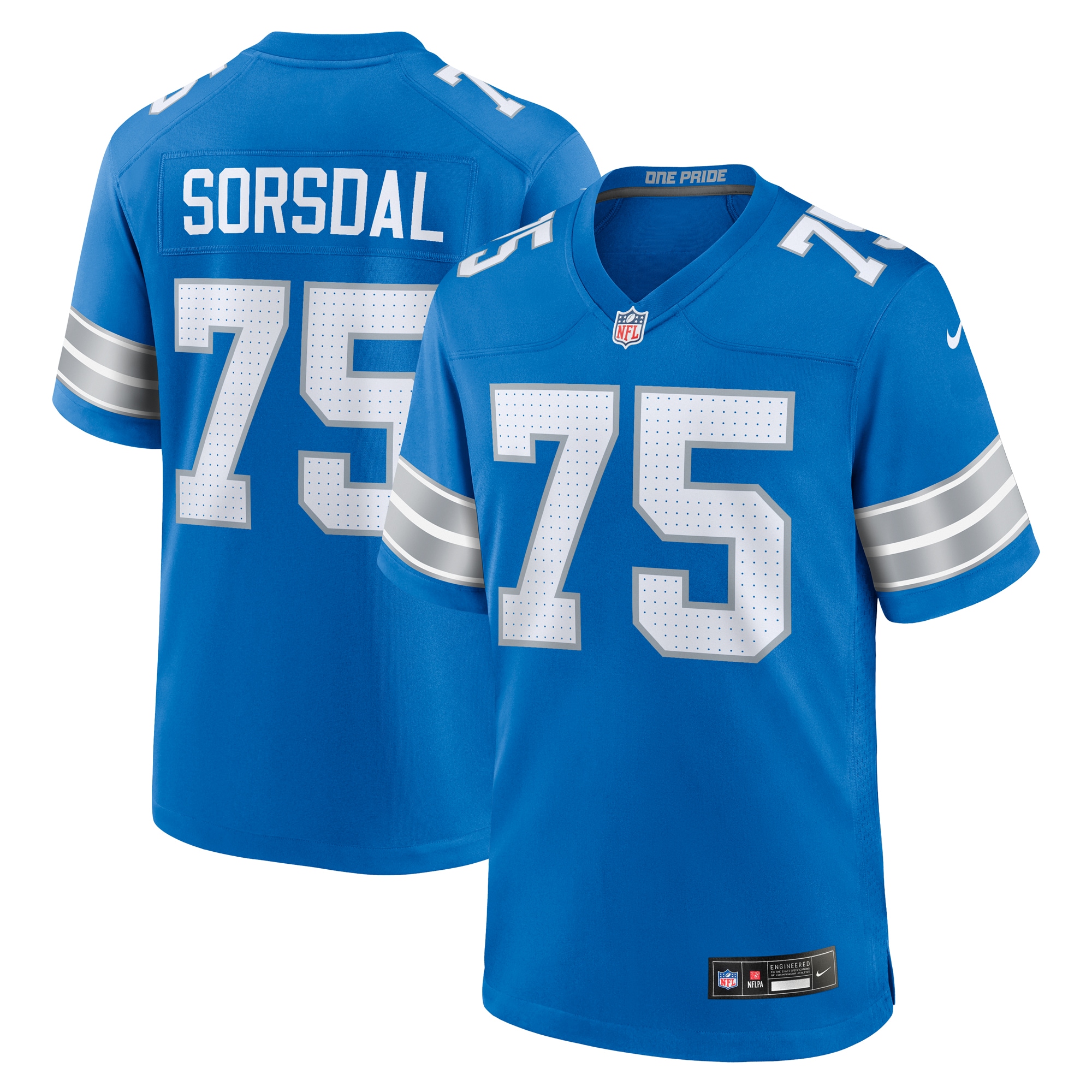 Colby Sorsdal Detroit Lions Game Jersey - Men's