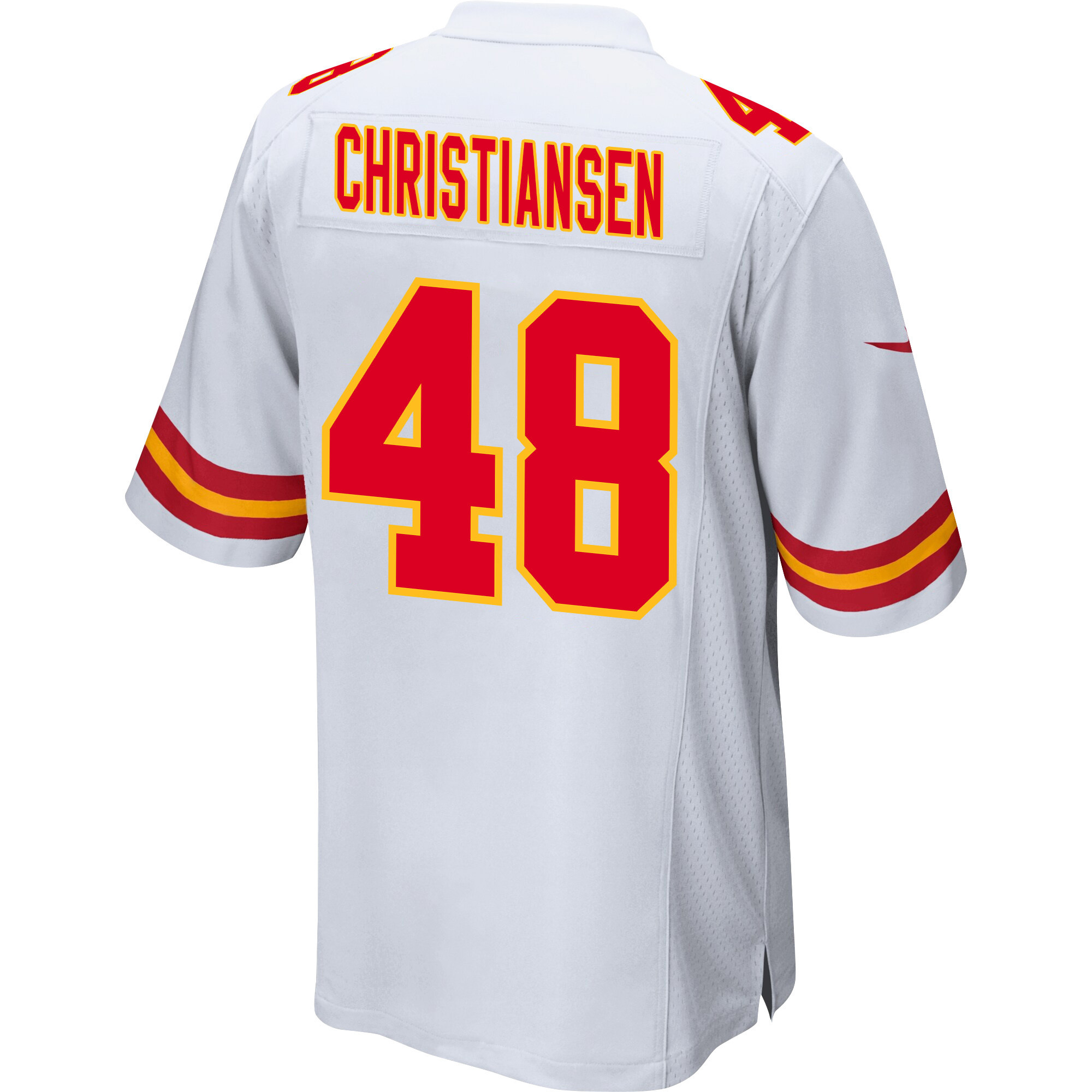 Cole Christiansen #48 Kansas City Chiefs Super Bowl LVIII Champions 4X Game Jersey - Men's | White - Image 3