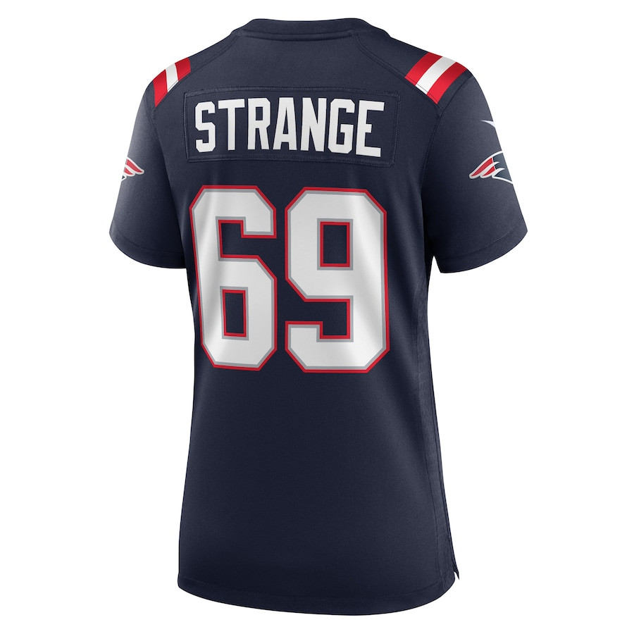 Cole Strange #69 New England Patriots Game Jersey - Women's | Navy - Image 3