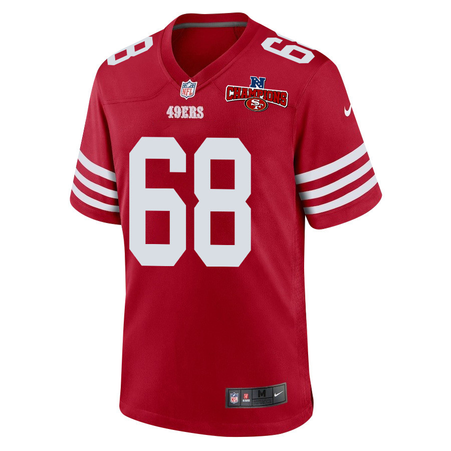 Alternative view of Colton McKivitz #68 San Francisco 49ers Game Jersey - Men's | Scarlet