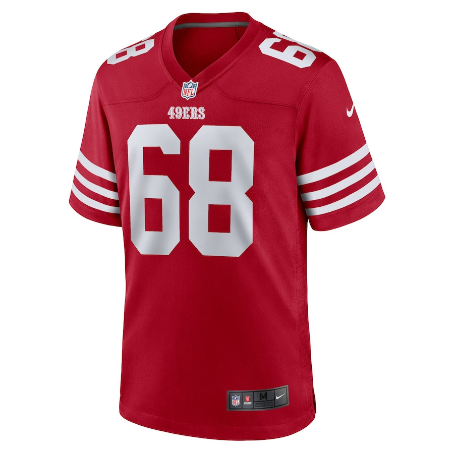 Alternative view of Colton McKivitz #68 San Francisco 49ers Game Jersey - Men's | Scarlet