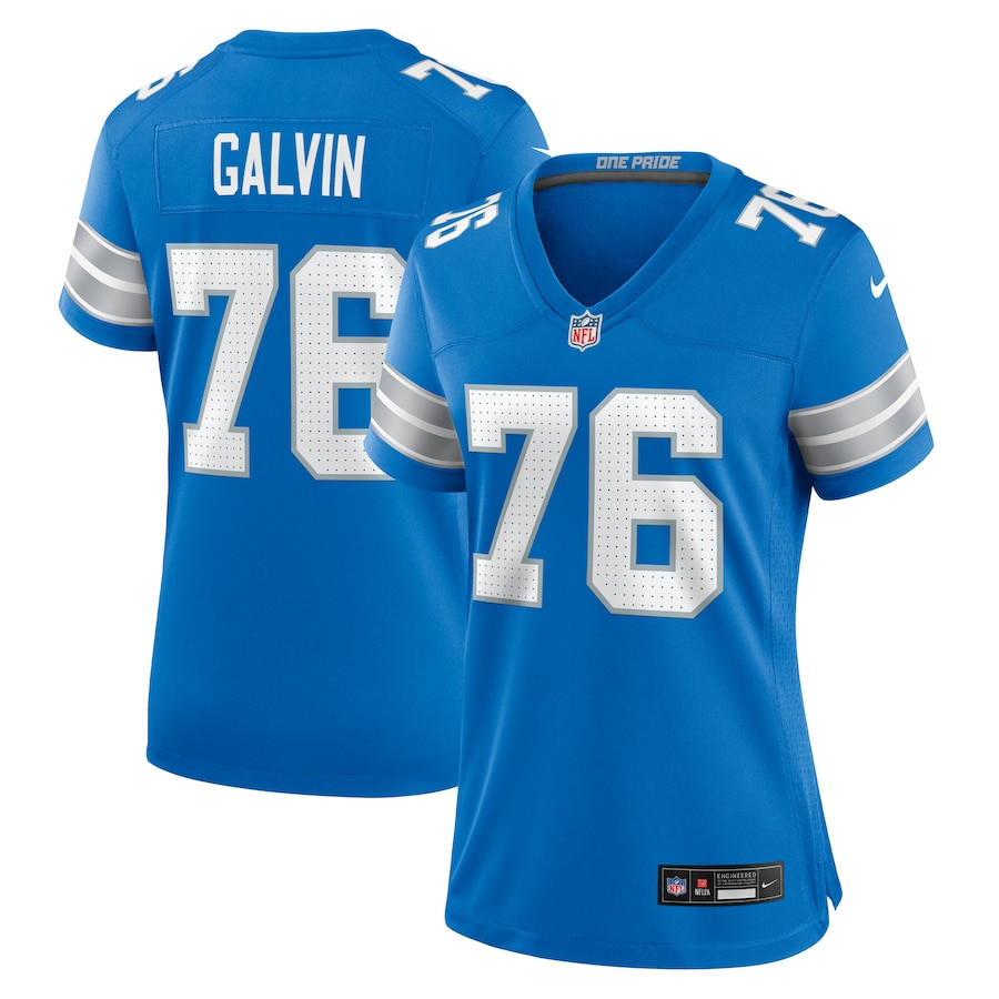 Connor Galvin #76 Detroit Lions Game Jersey - Women's | Blue
