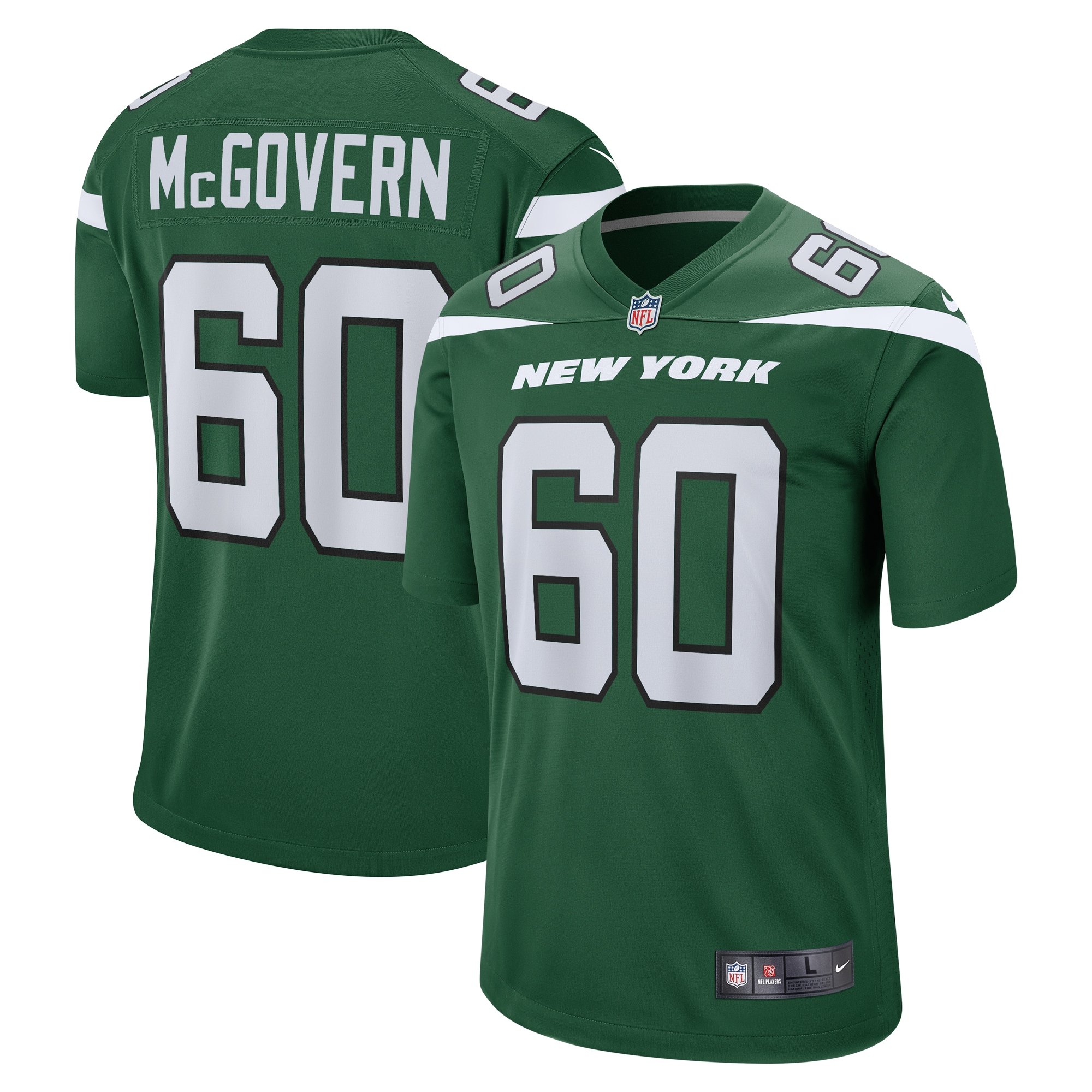 Connor McGovern New York Jets Game Jersey - Men's