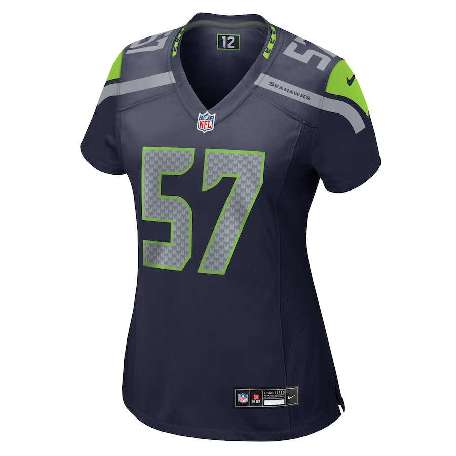 Alternative view of Connor Williams #57 Seattle Seahawks Game Jersey - Women's | College Navy