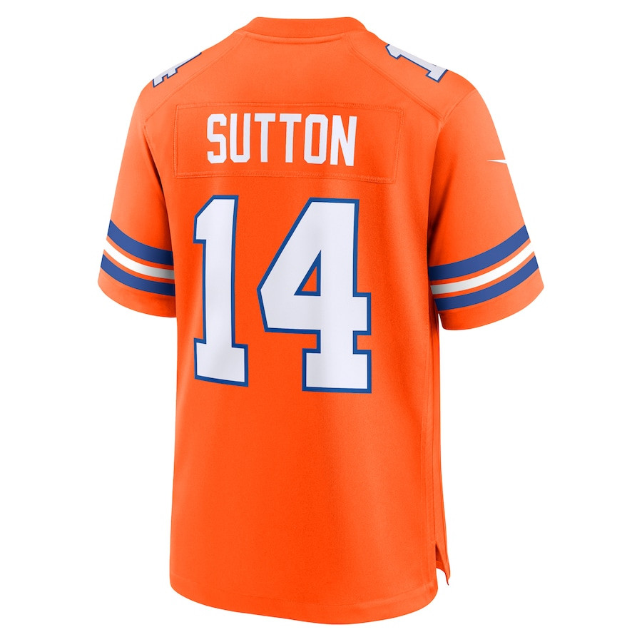 Courtland Sutton #14 Denver Broncos Throwback Game Jersey - Men's | Orange - Image 3