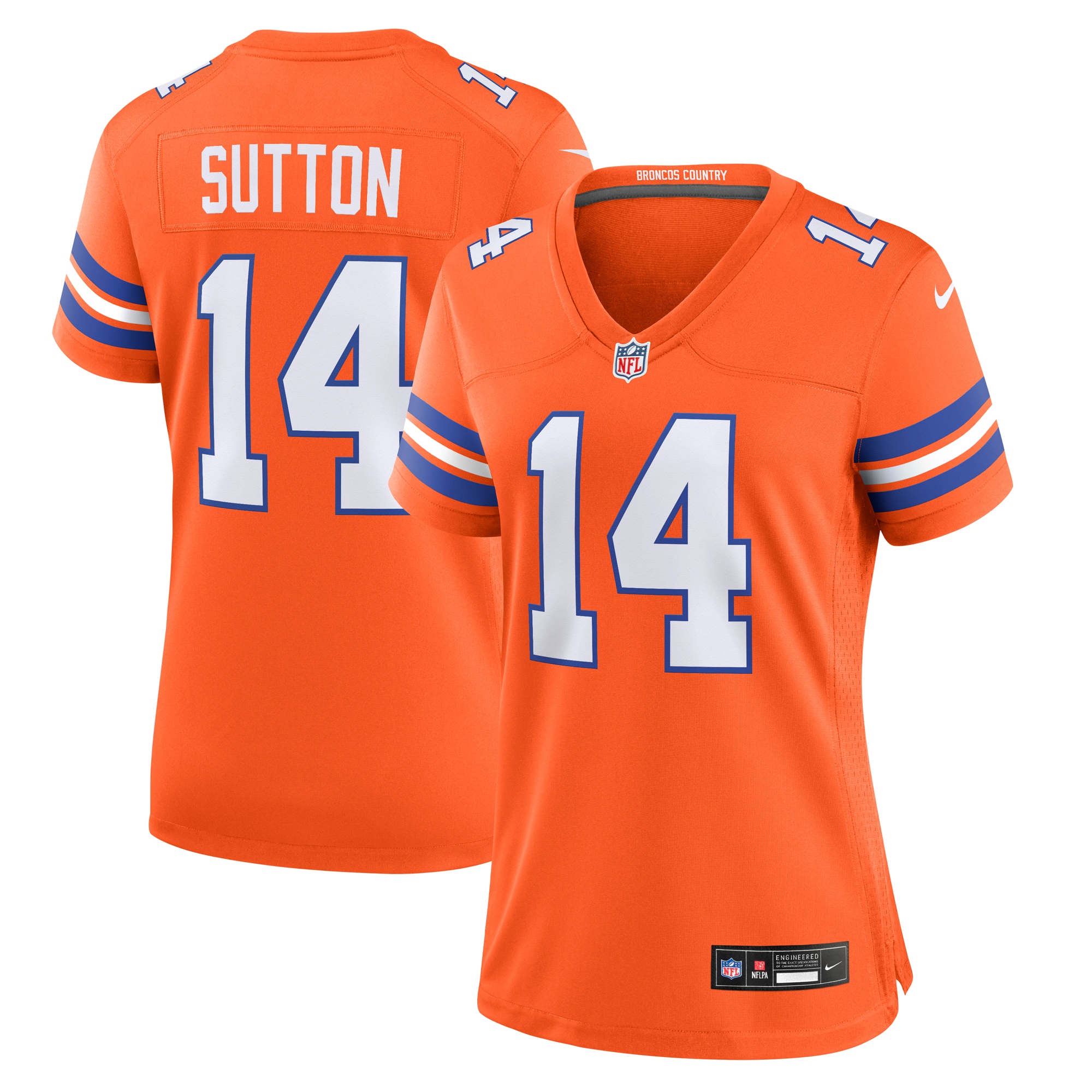 Courtland Sutton Denver Broncos Throwback Game Jersey - Women's