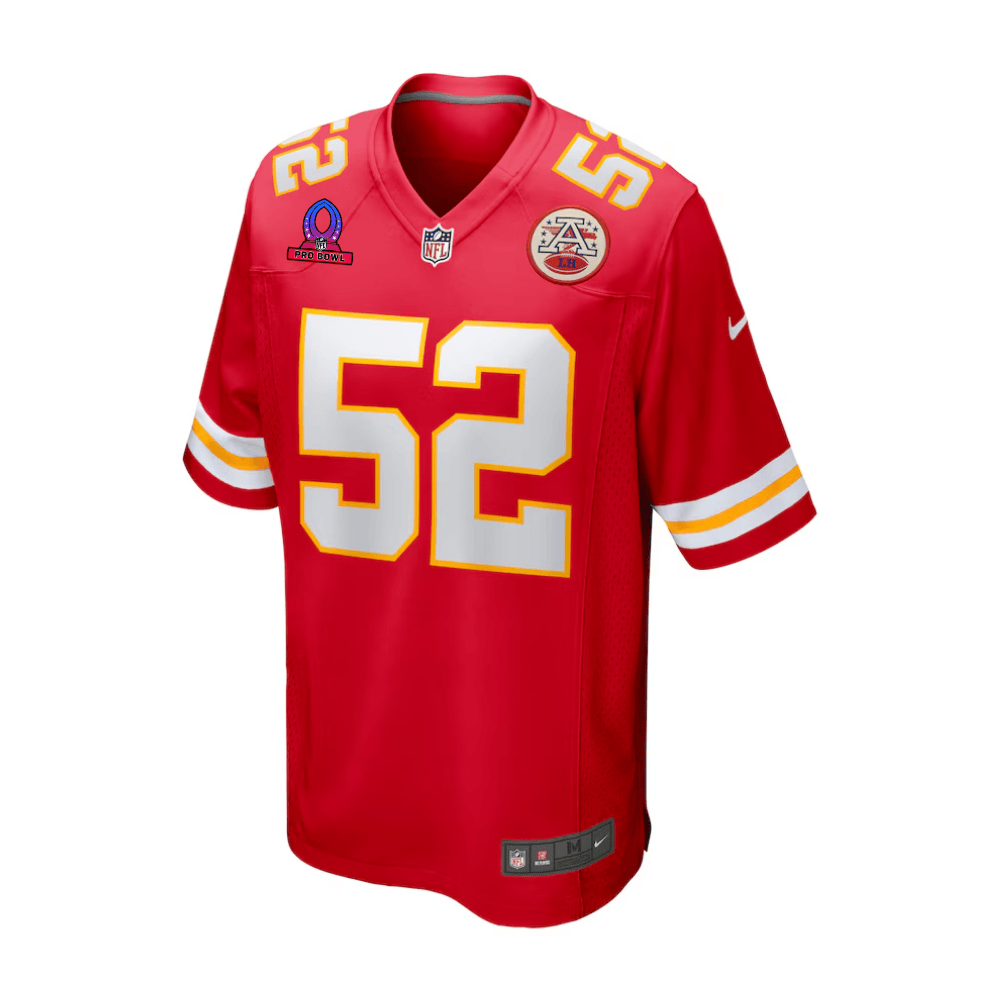 Alternative view of Creed Humphrey #52 Kansas City Chiefs Game Jersey - Men's | Red