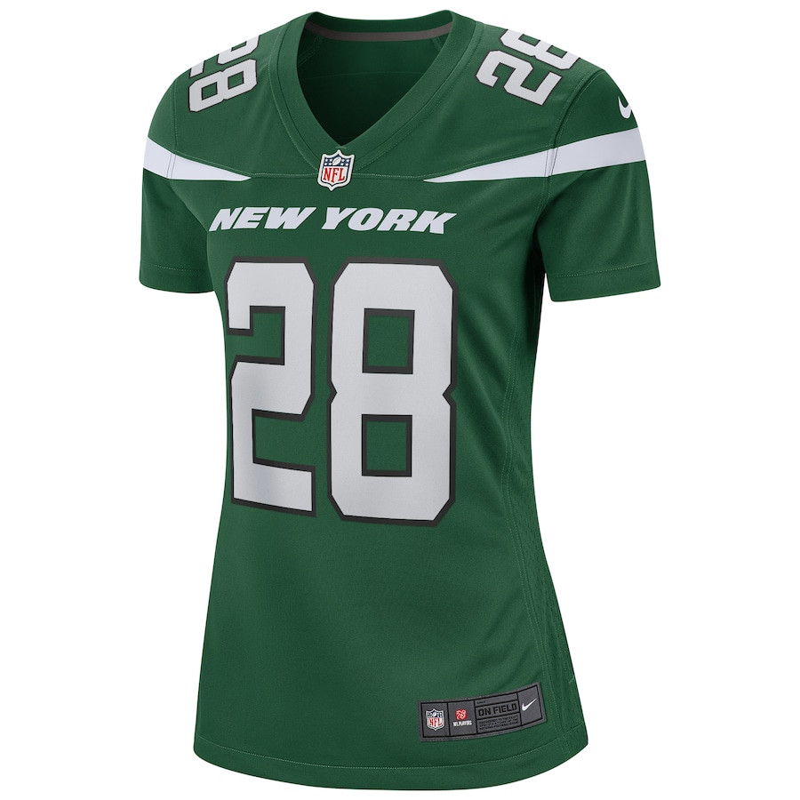 Alternative view of Curtis Martin #28 New York Jets Game Jersey - Women's | Gotham Green