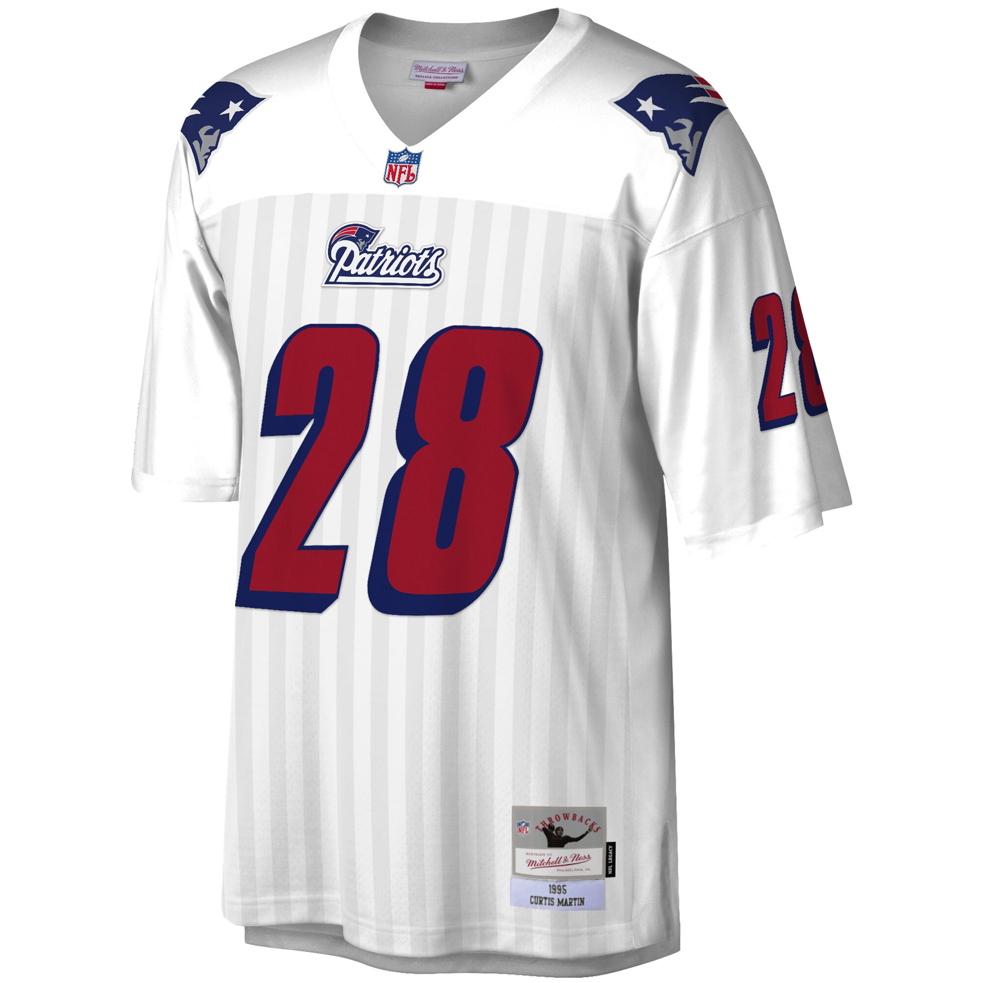 Alternative view of Curtis Martin Mitchell & Ness New England Patriots Game Jersey - Men's