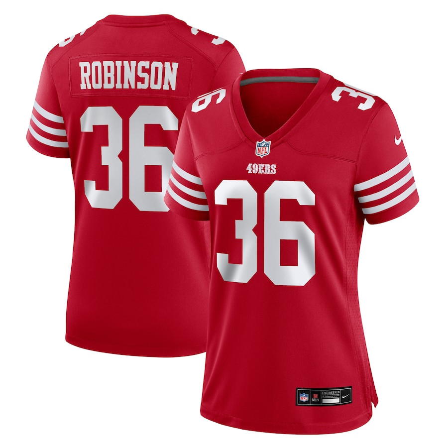 Curtis Robinson #36 San Francisco 49ers Game Jersey - Women's | Scarlet