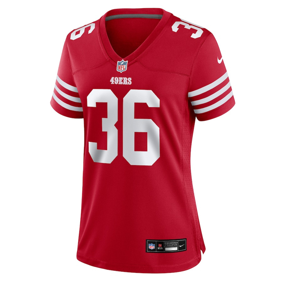 Alternative view of Curtis Robinson #36 San Francisco 49ers Game Jersey - Women's | Scarlet