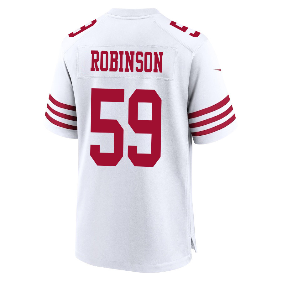 Curtis Robinson #59 San Francisco 49ers Game Jersey - Men's | White - Image 3