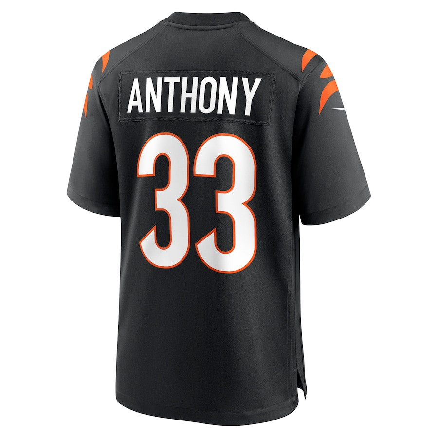 Daijahn Anthony #33 Cincinnati Bengals Game Jersey - Men's | Black - Image 3