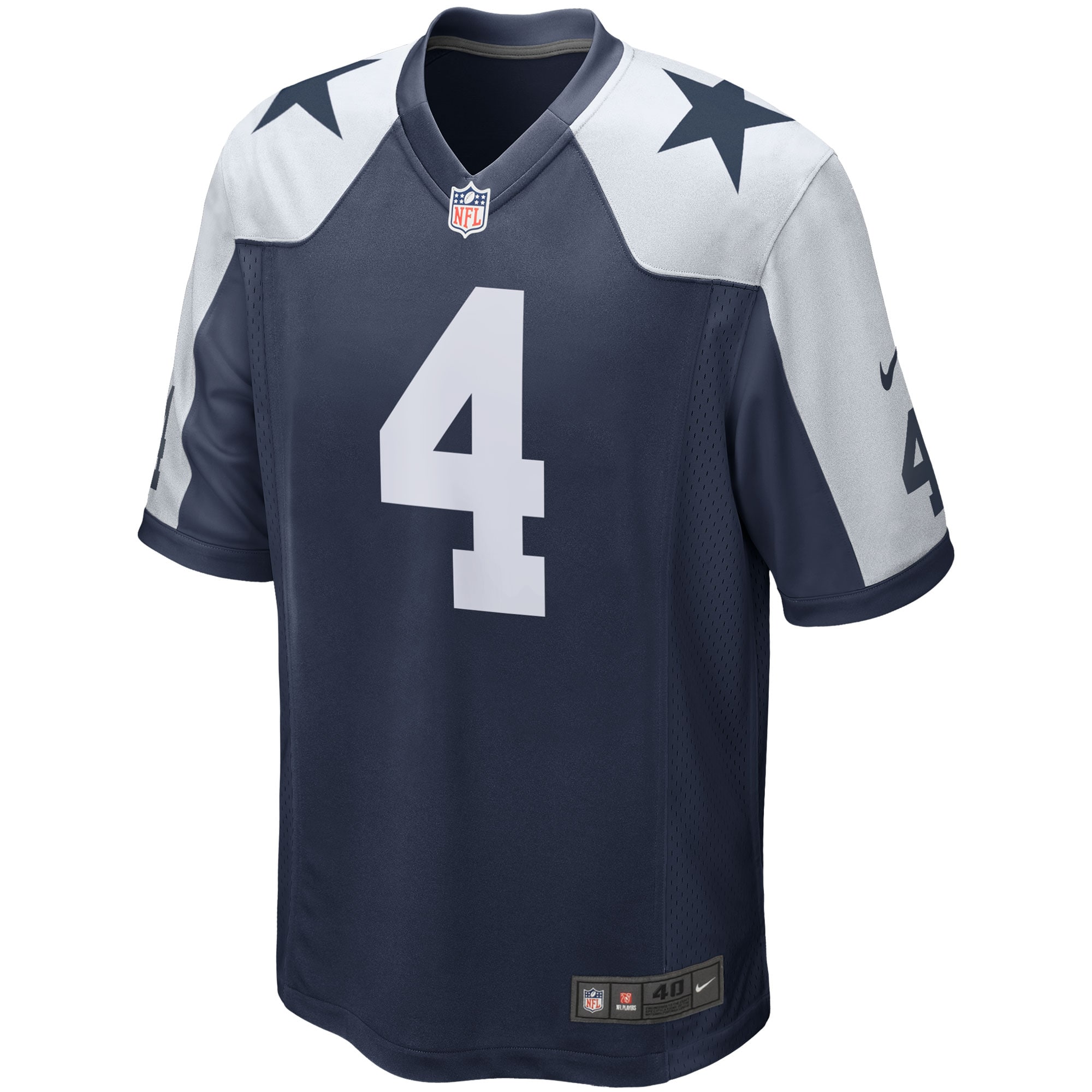 Alternative view of Dak Prescott Dallas Cowboys Alternate Game Jersey - Men's