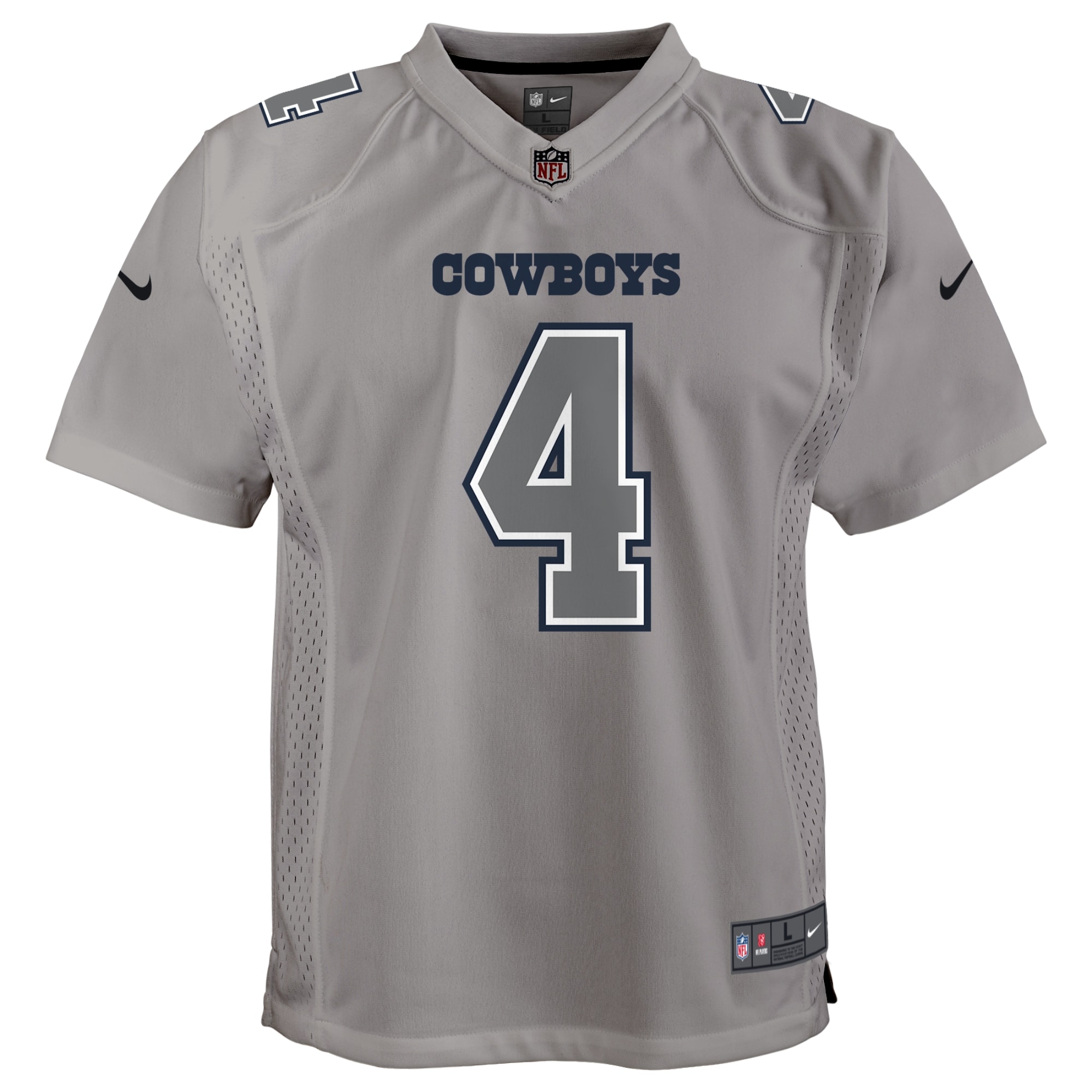 Alternative view of Dak Prescott Dallas Cowboys Game Jersey - Youth