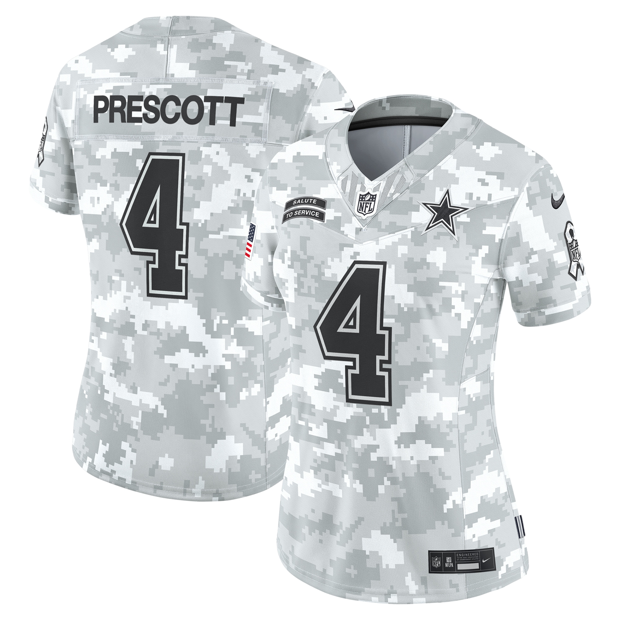 Dak Prescott Dallas Cowboys Salute To Service Limited Jersey - Women's