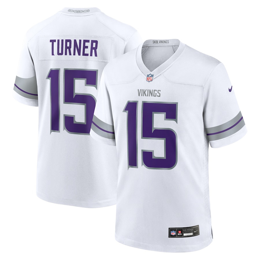 Dallas Turner #15 Minnesota Vikings Alternate Game Jersey - Men's | White