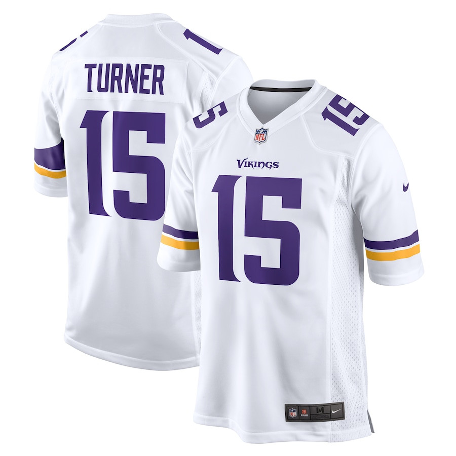 Dallas Turner #15 Minnesota Vikings Game Jersey - Men's | White