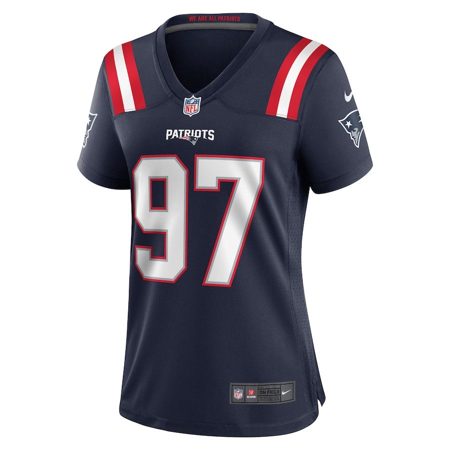 DaMarcus Mitchell #97 New England Patriots Game Jersey - Women's | Navy - Image 2
