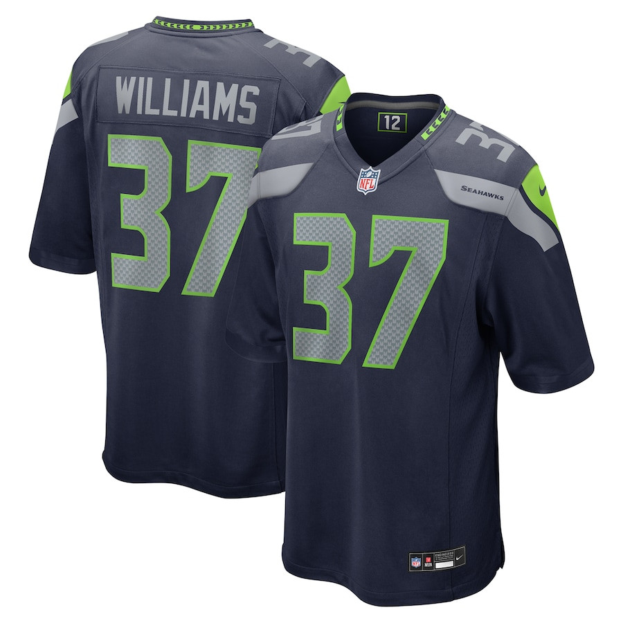 Damarion Williams #37 Seattle Seahawks Game Jersey - Men's | College Navy
