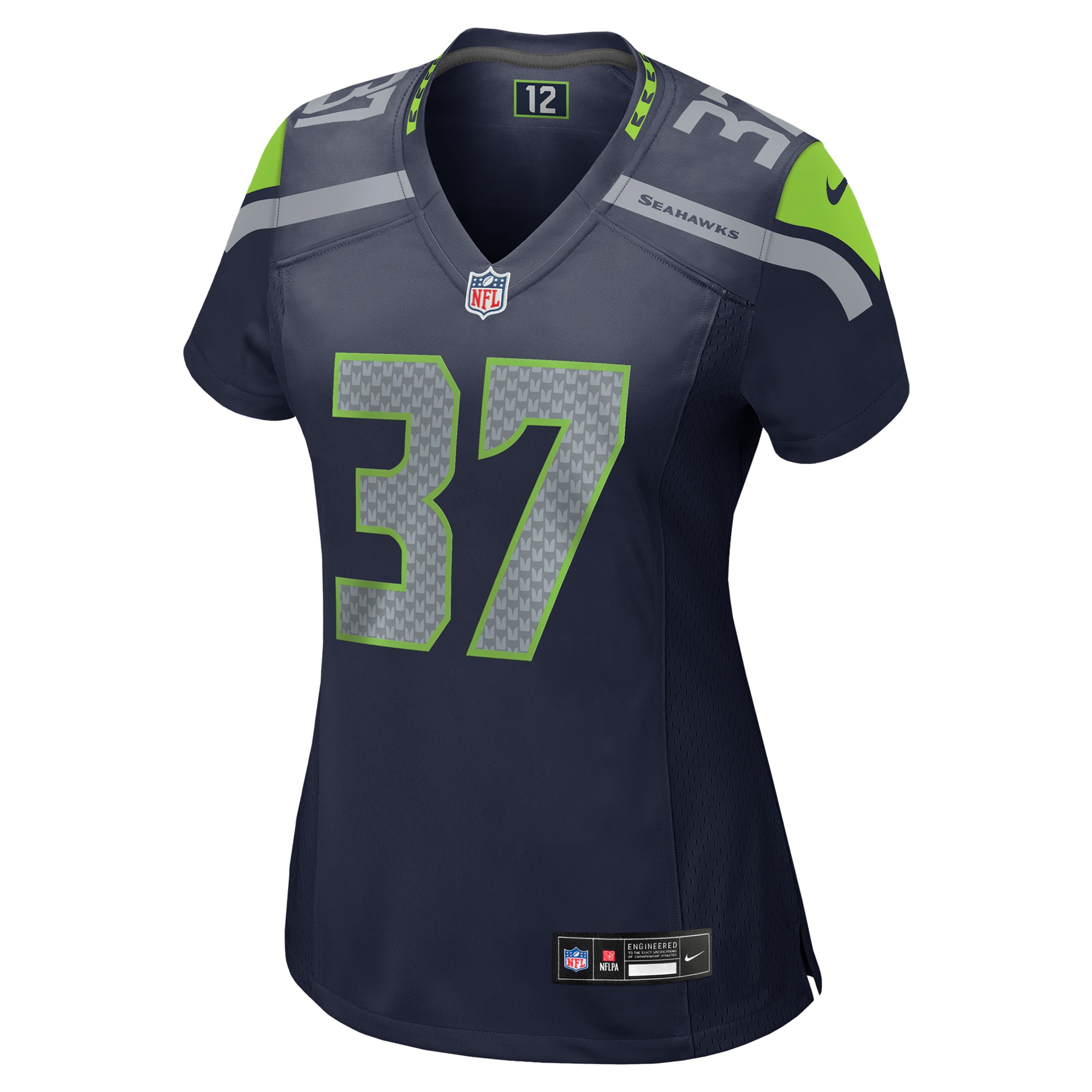 Alternative view of Damarion Williams Seattle Seahawks Game Jersey - Women's