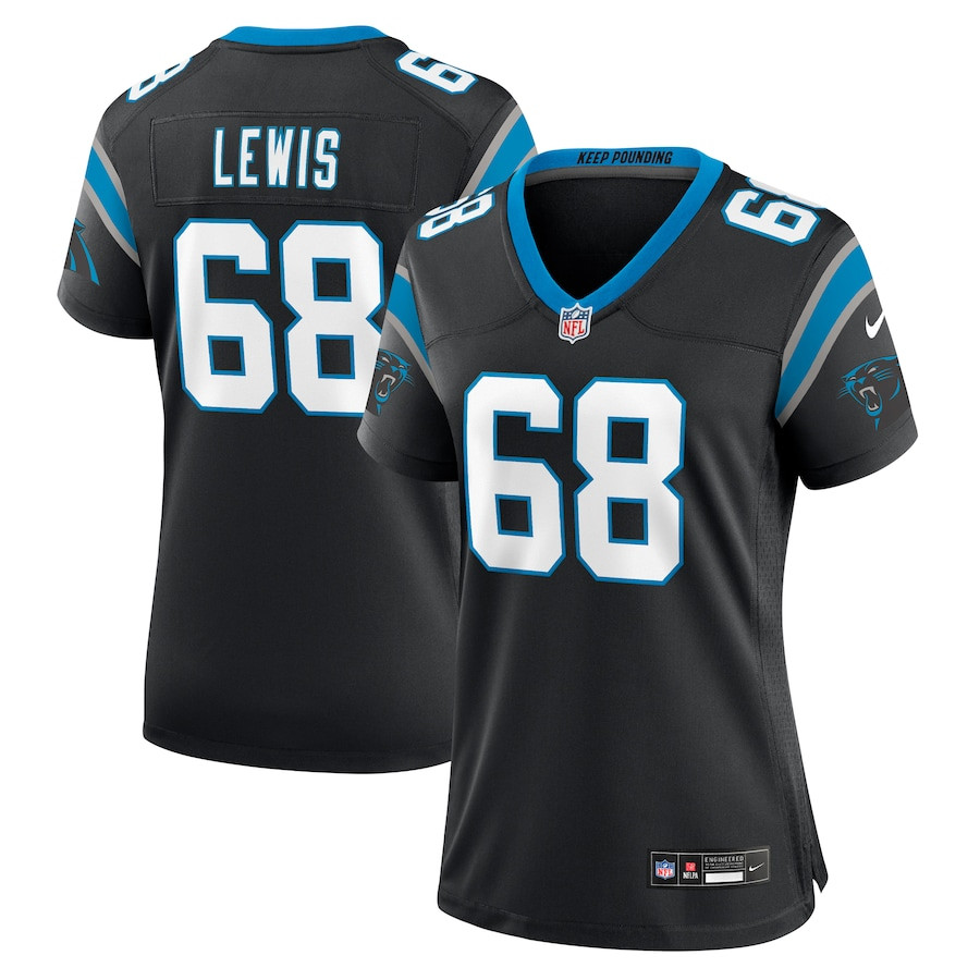 Damien Lewis #68 Carolina Panthers Game Jersey - Women's | Black