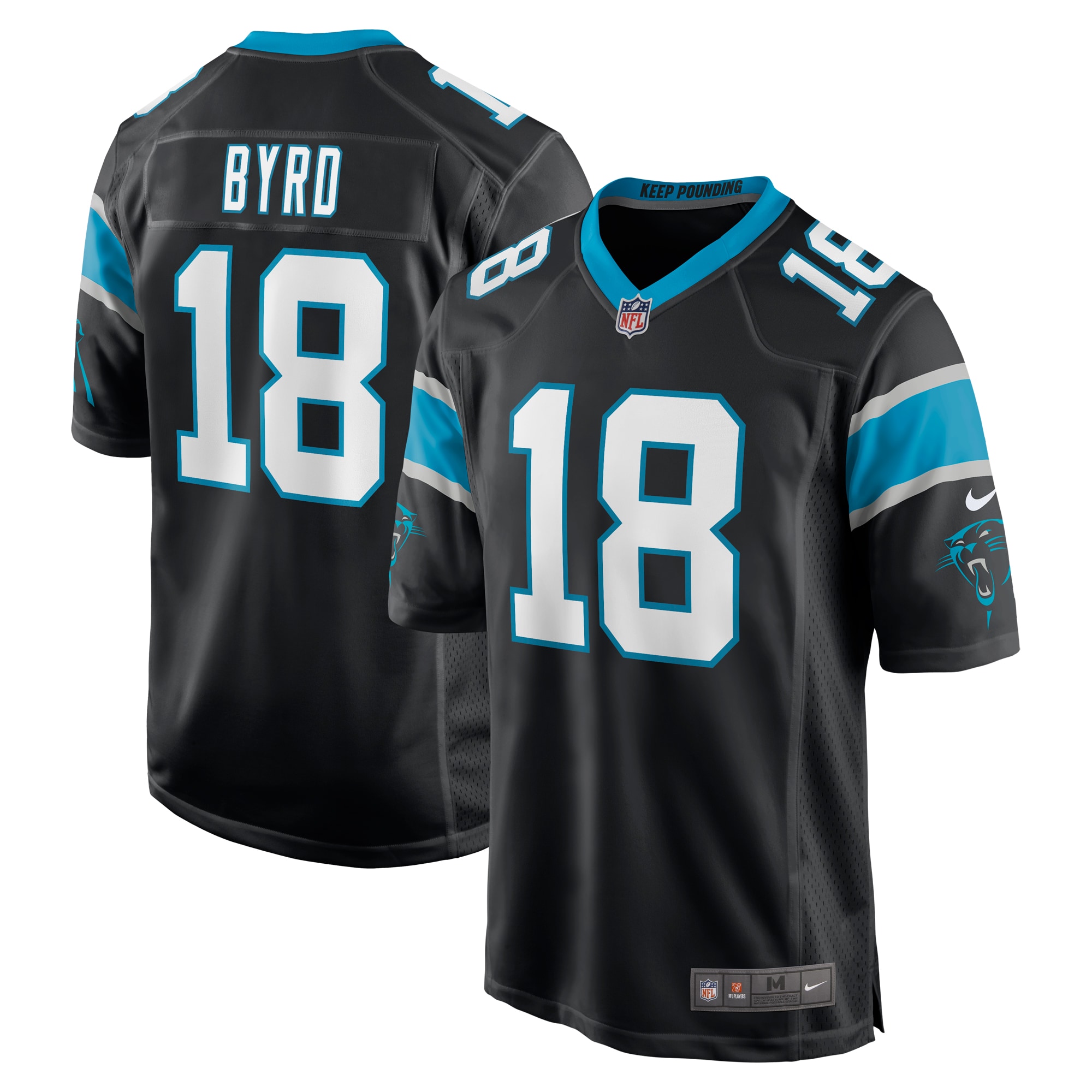 Damiere Byrd Carolina Panthers Game Jersey - Men's