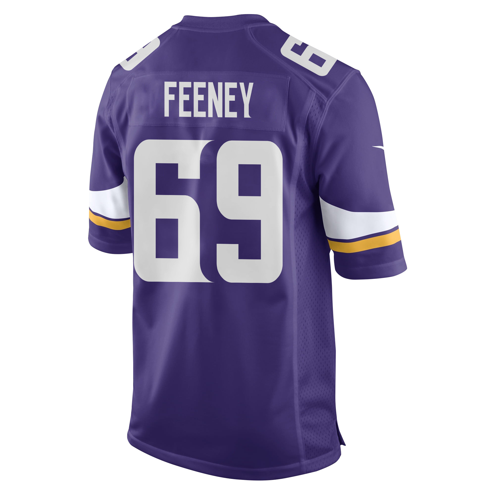 Alternative view of Dan Feeney #69 Minnesota Vikings Super Bowl LIX Game Jersey - Men's | Purple