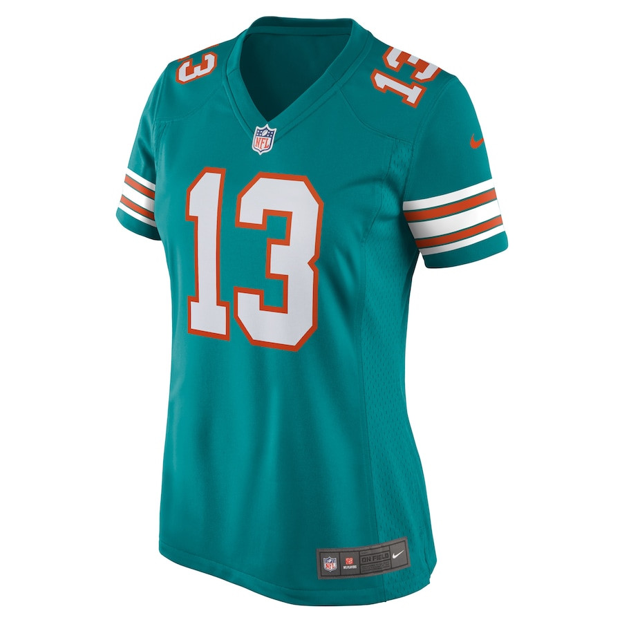 Alternative view of Dan Marino #13 Miami Dolphins Game Jersey - Women's | Aqua