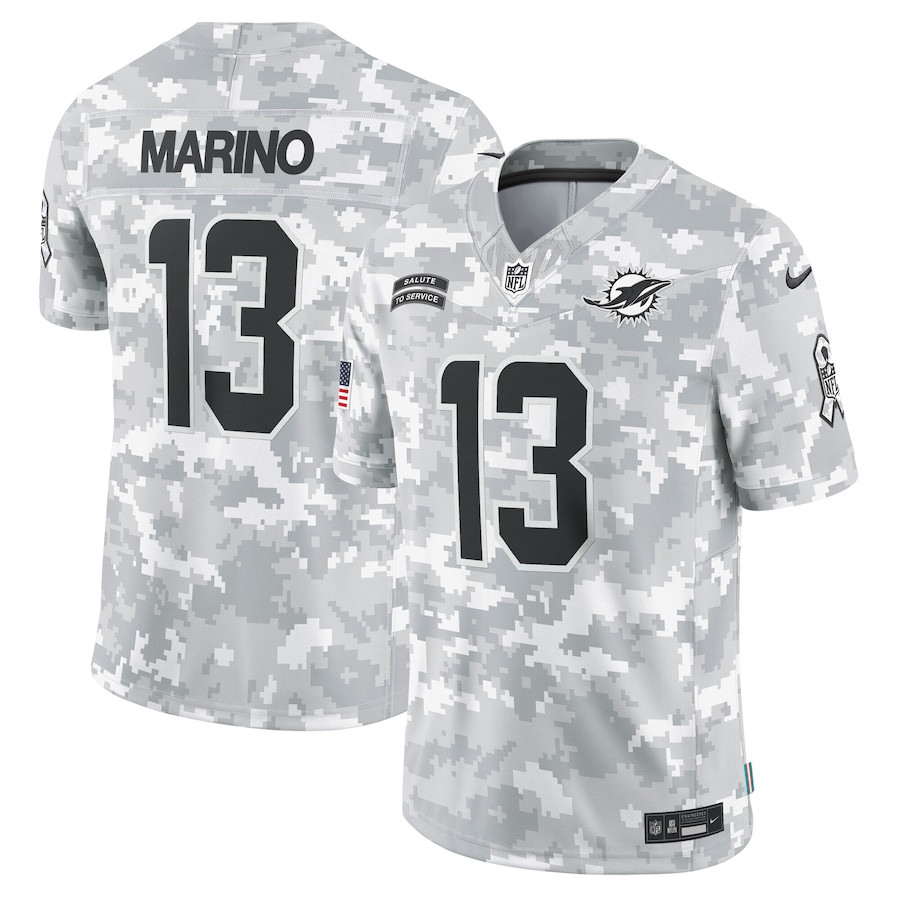 Dan Marino #13 Miami Dolphins Salute To Service Limited Jersey - Men's | Arctic Camo