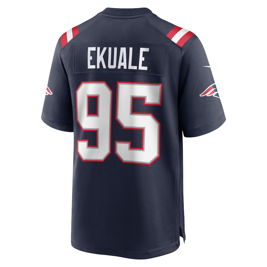 Daniel Ekuale #95 New England Patriots Game Jersey - Men's | Navy - Image 3