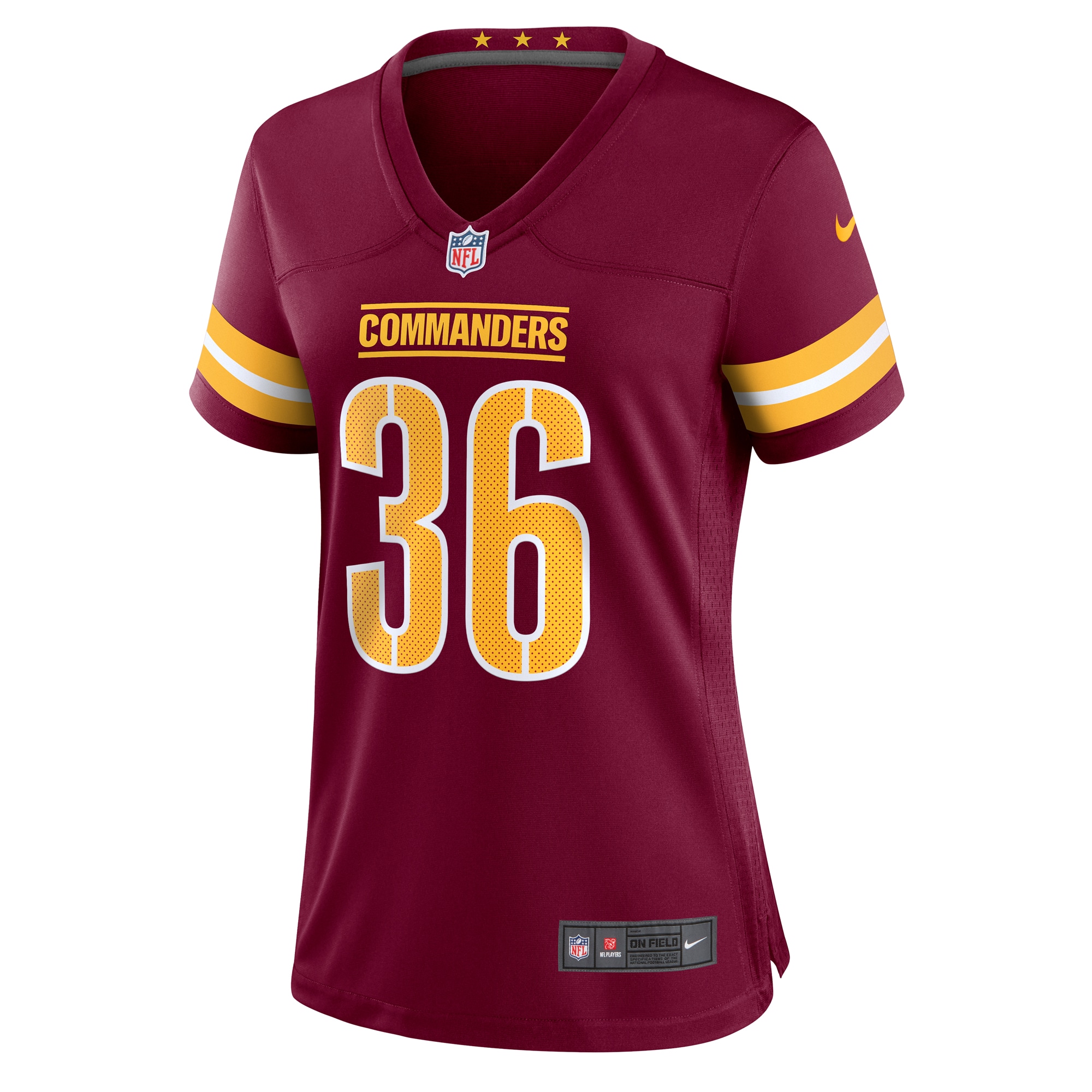 Alternative view of Danny Johnson Washington Commanders Game Jersey - Women's