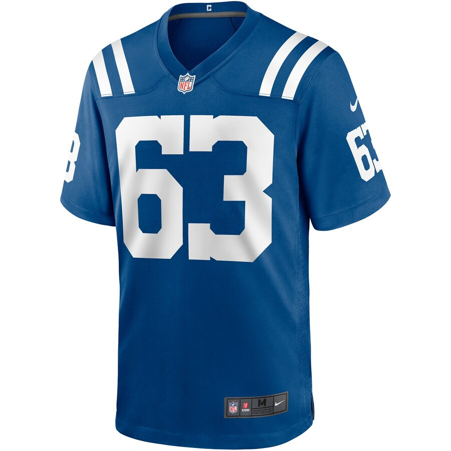 Alternative view of Danny Pinter #63 Indianapolis Colts Game Jersey - Men's | Royal