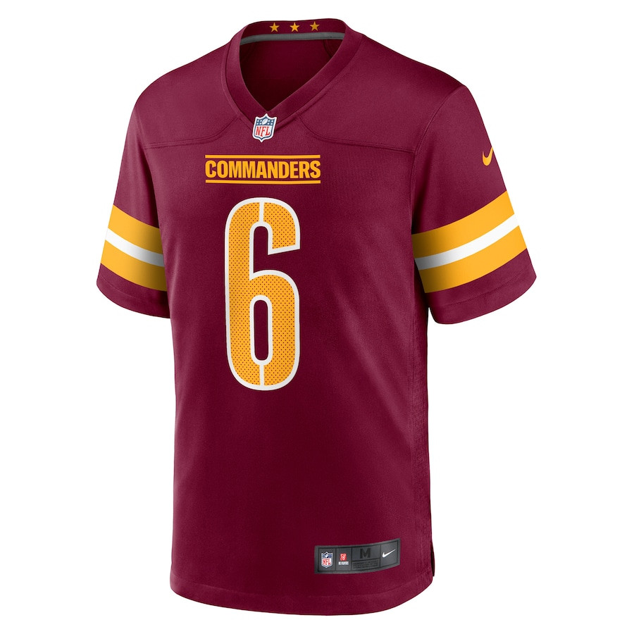 Alternative view of Dante Fowler Jr. #6 Washington Commanders Game Jersey - Men's | Burgundy