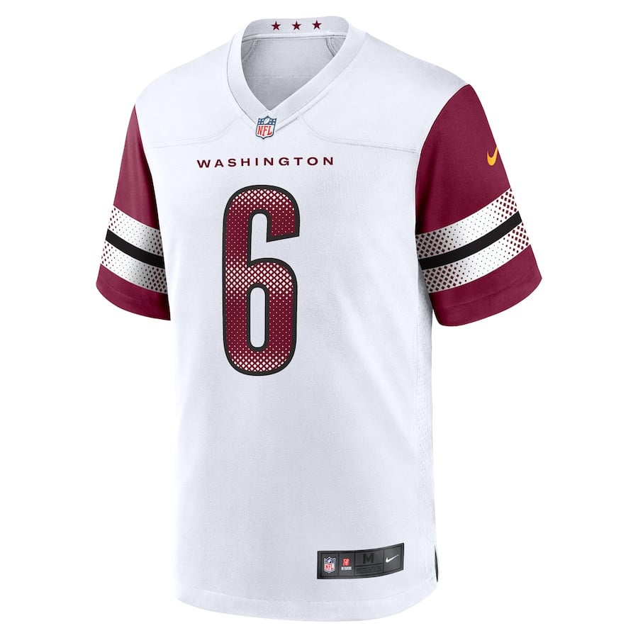 Alternative view of Dante Fowler Jr. #6 Washington Commanders Game Jersey - Men's | White
