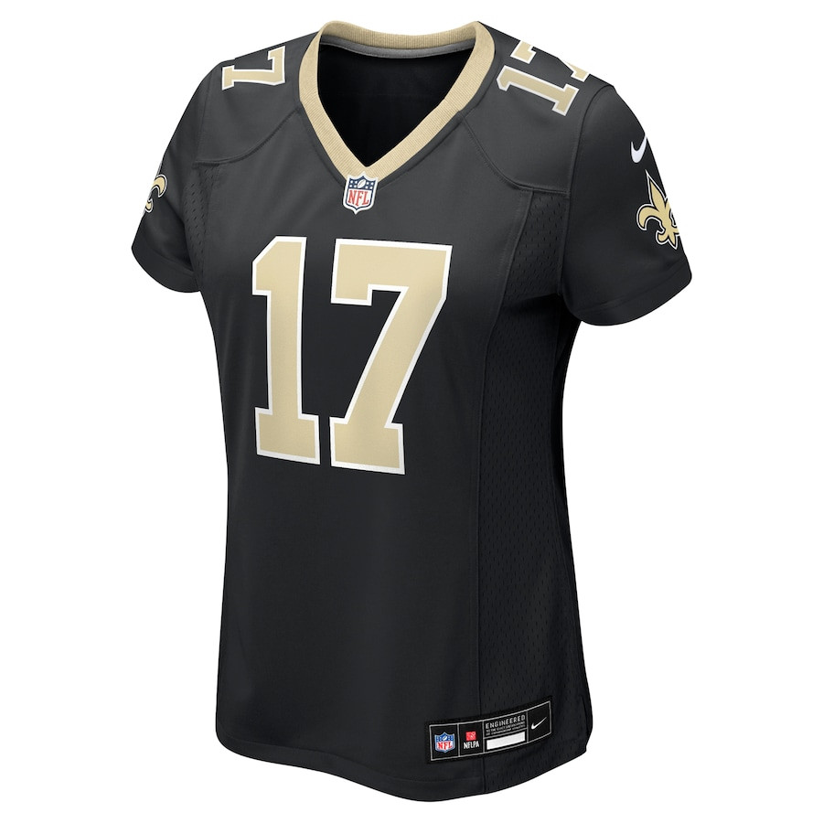 Alternative view of Dante Pettis #17 New Orleans Saints Game Jersey - Women's | Black