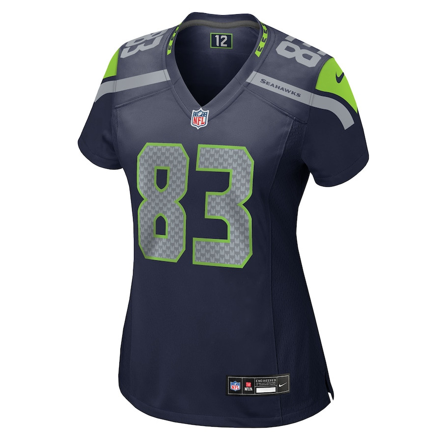 Alternative view of Dareke Young #83 Seattle Seahawks Game Jersey - Women's | College Navy