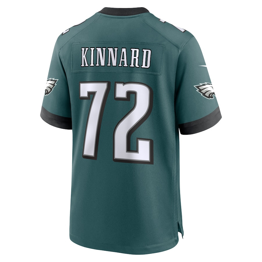 Darian Kinnard #72 Philadelphia Eagles Game Jersey - Men's | Midnight Green - Image 3