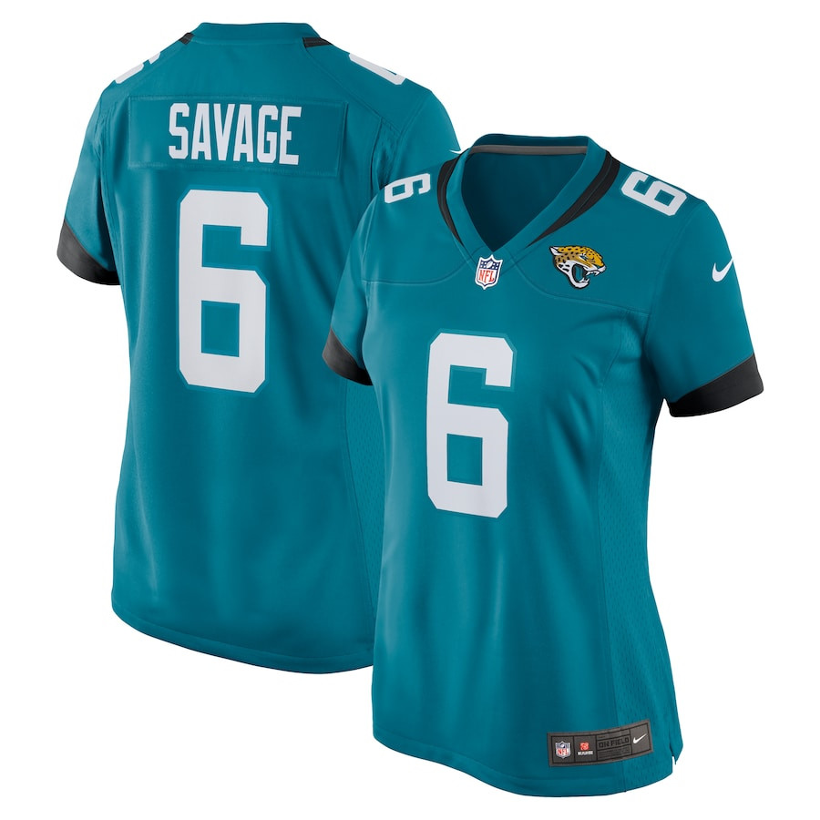 Darnell Savage #6 Jacksonville Jaguars Alternate Game Jersey - Women's | Teal
