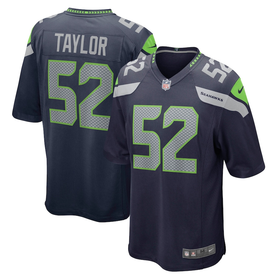 Darrell Taylor #52 Seattle Seahawks Game Jersey - Men's | College Navy