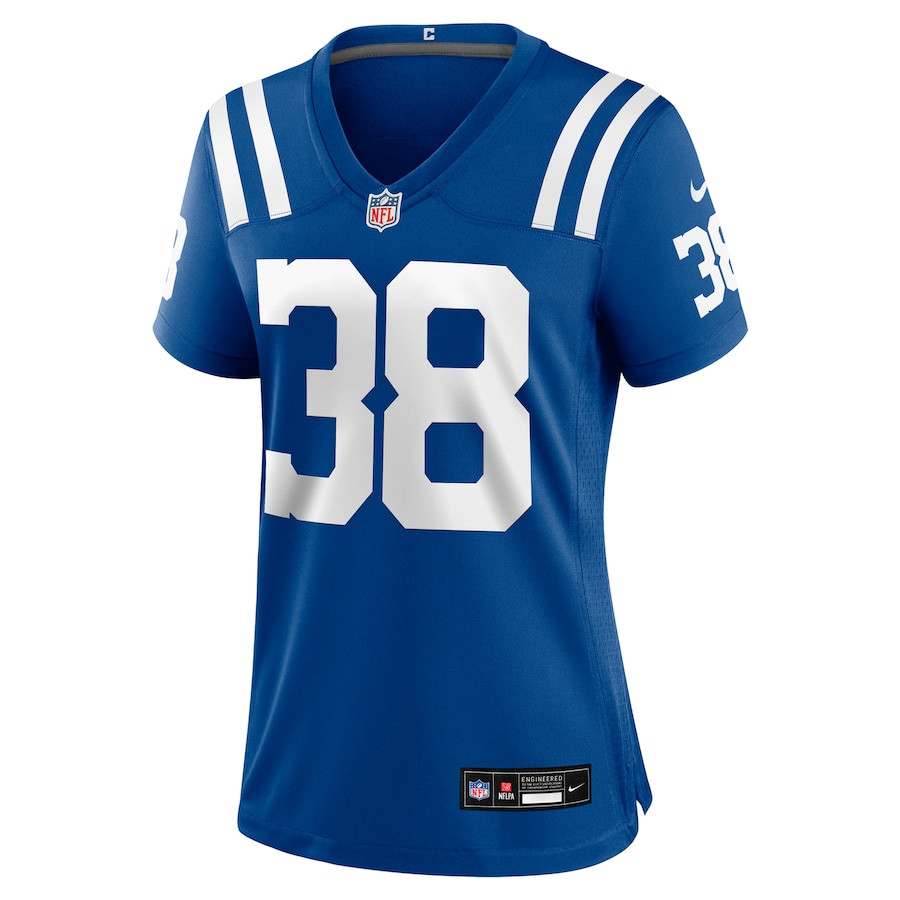 Alternative view of Darren Hall #38 Indianapolis Colts Game Jersey - Women's | Royal