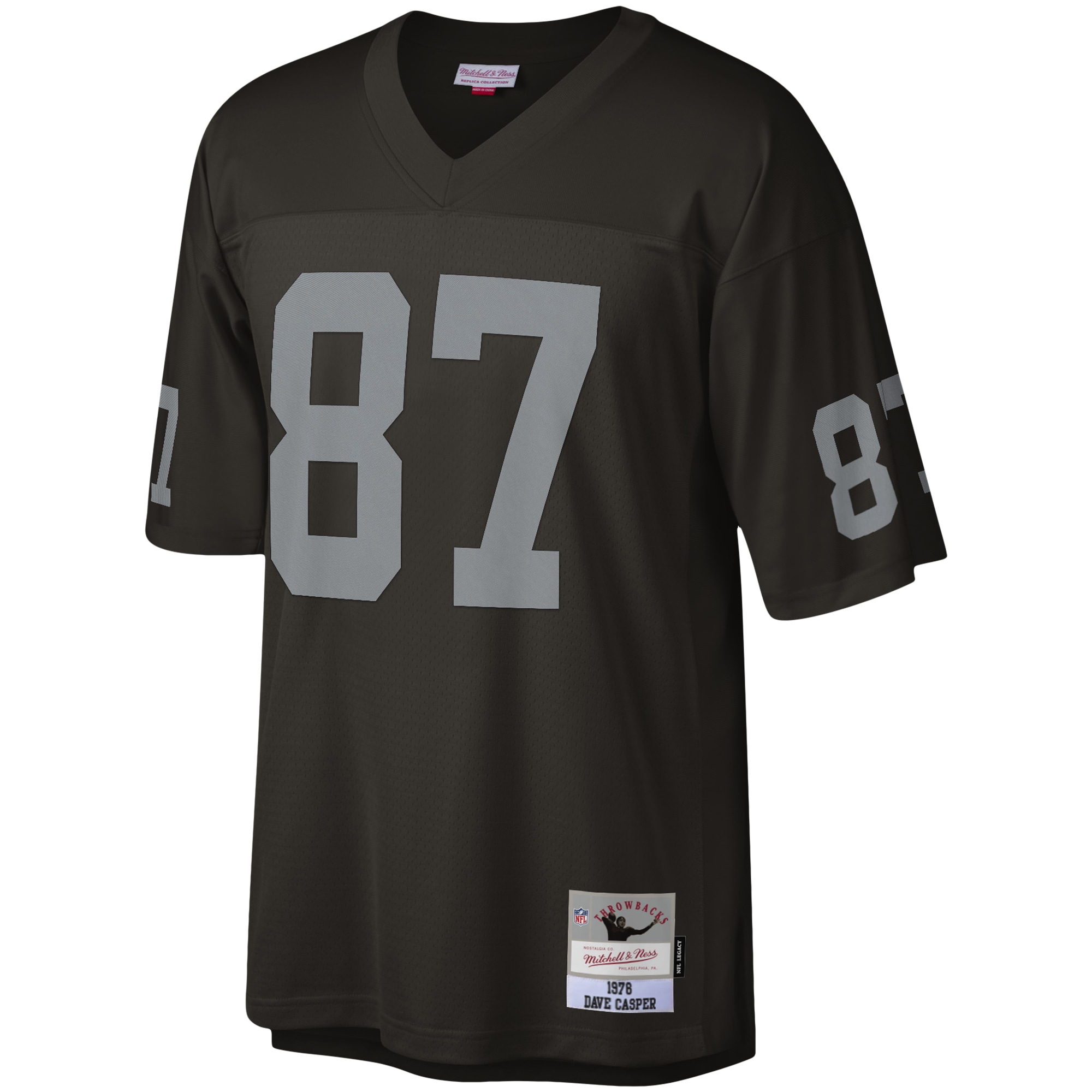Alternative view of Dave Casper Mitchell & Ness Las Vegas Raiders Game Jersey - Men's