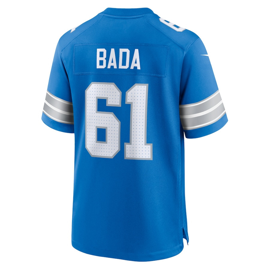 David Bada #61 Detroit Lions Game Jersey - Men's | Blue - Image 3