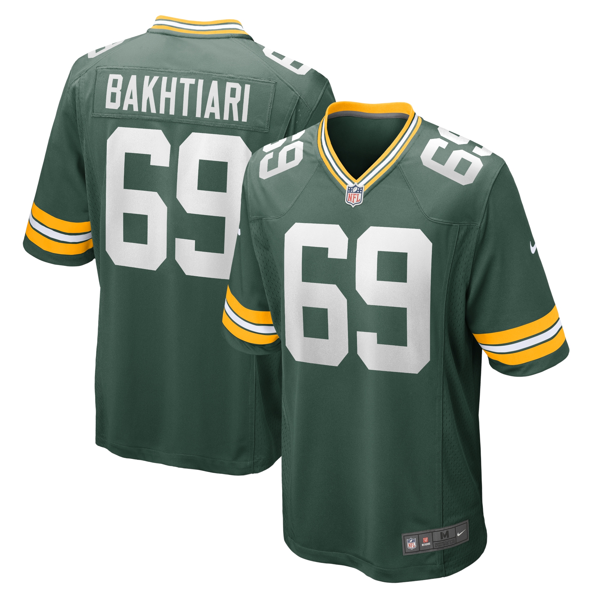 David Bakhtiari Green Bay Packers Game Jersey - Men's
