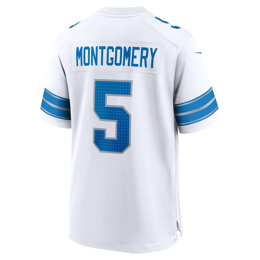 David Montgomery #5 Detroit Lions Game Jersey - Men's | White - Image 3